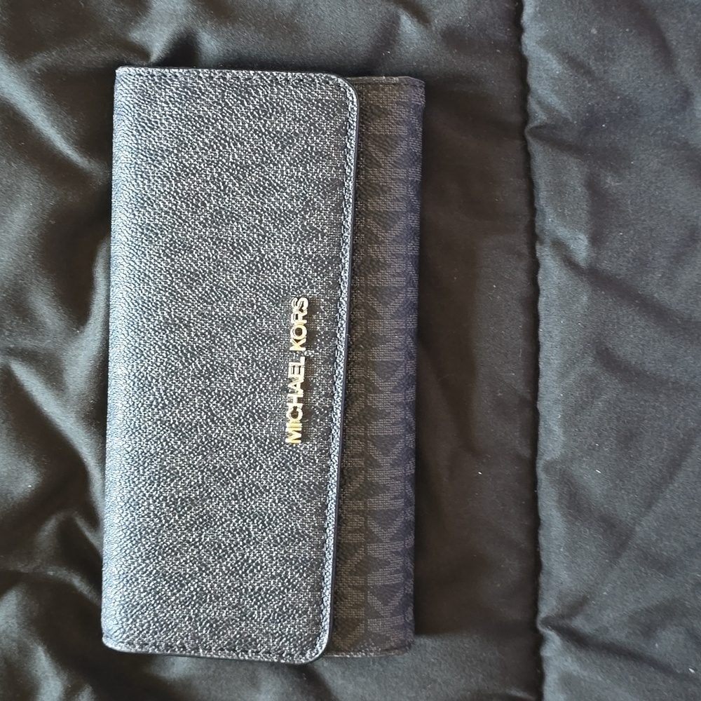 Michael Kors monogram black wallet